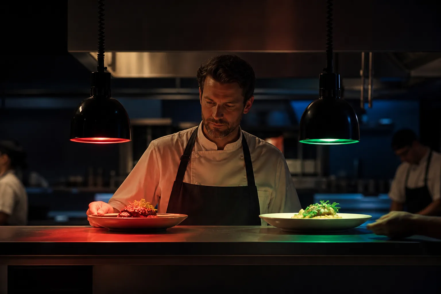Pase de cocina con plato detenido bajo luz roja por contrato cancelado con saldo de 500.000 euros